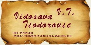 Vidosava Tiodorović vizit kartica